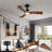 42" 3-Blade LED Standard Ceiling Fan with Remote Control and Light Kit for Living Room