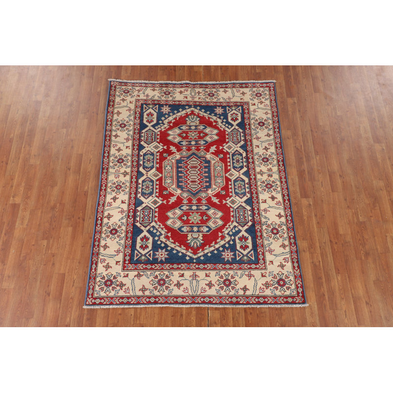 Tapis oriental fait à la main Kazak 5 x 7