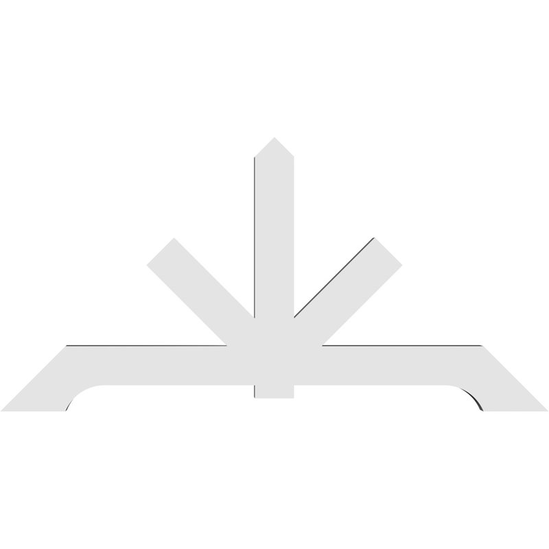 Support de pignon en PVC de qualité architecturale Vanguard, H 42 po x l 84 po (pas: 12/12), P 4 po x F 6 po