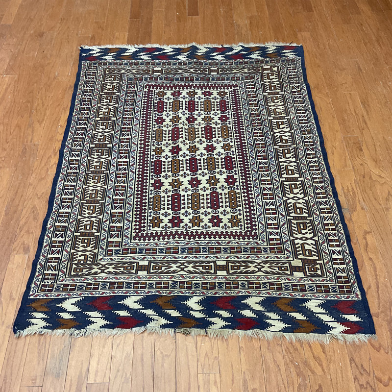  Handmade Soumak Wool Rug