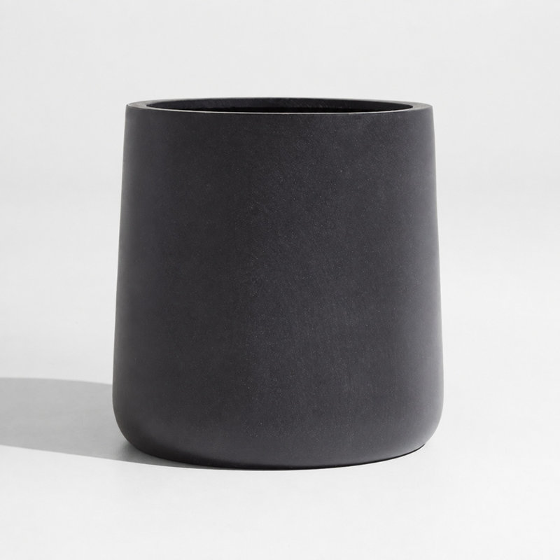 Winebrenner Handmade Pot Planter, 15.3" H x 15" W x 15" D, Black