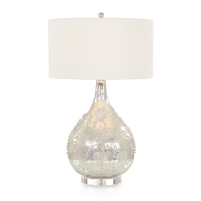 Silver Glass Table Lamp
