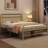 Dravin Metal Platform Bed Frame with Vintage Headboard and Footboard-799043267-779075232