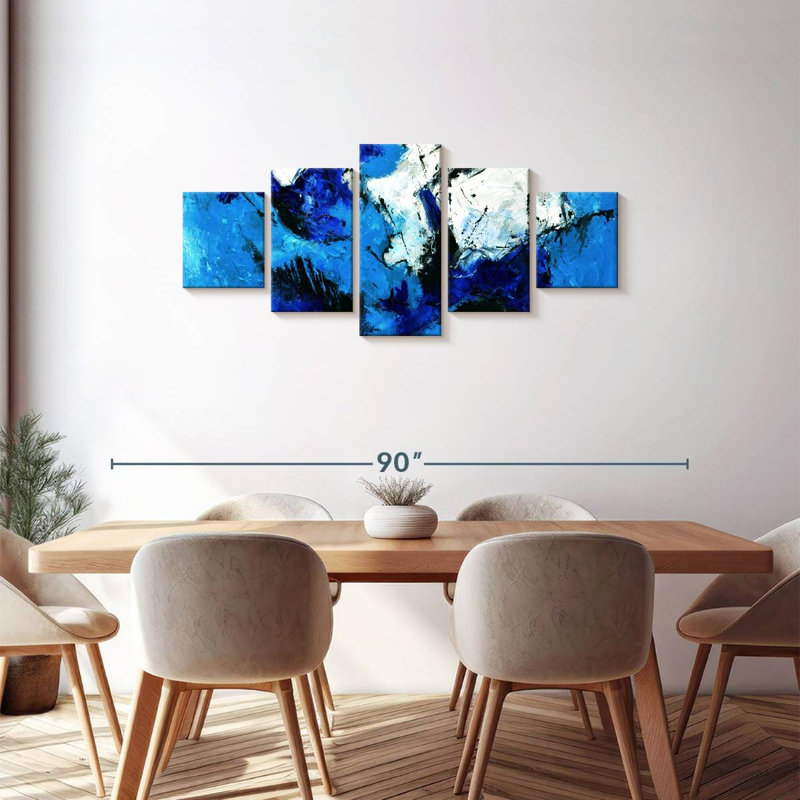 Bleu profond, H 30 po x l 68 po