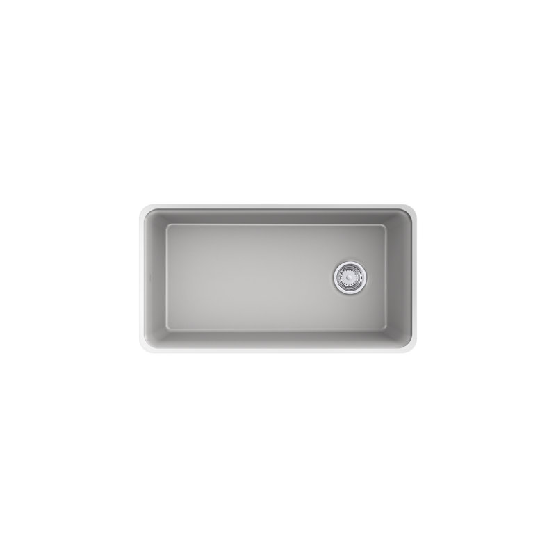 Gunnison 33.5'' L Single Basin Kitchen Sink, Gray