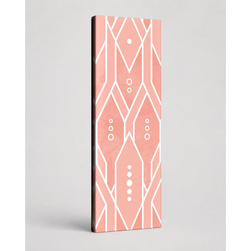 Corail motif géométrique de losanges, 10" W x 30" H