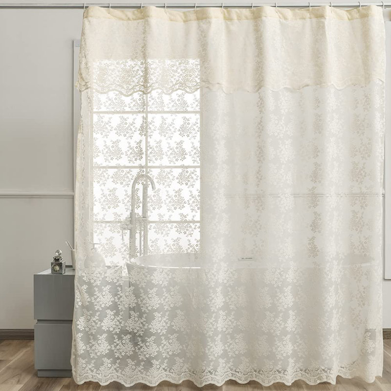 Rideau de douche Ivory Lace - Rideau de douche Shabby Chic Flower