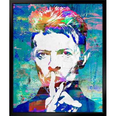 Bowie II Pop Art-Giclee on Canvas with Float Frame Vertical