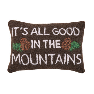 Camp Life Hook Wool Lumbar Pillow