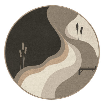 Tapis noir moelleux moelleux décontracté Shaler