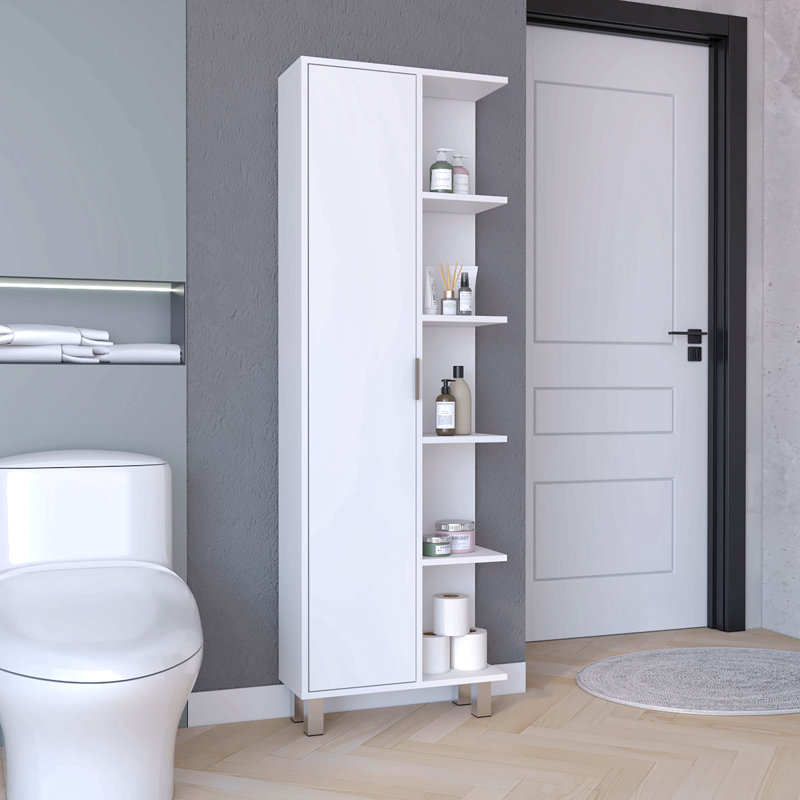 Armoire de rangement de 63 pouces de hauteur avec quatre tablettes ouvertes