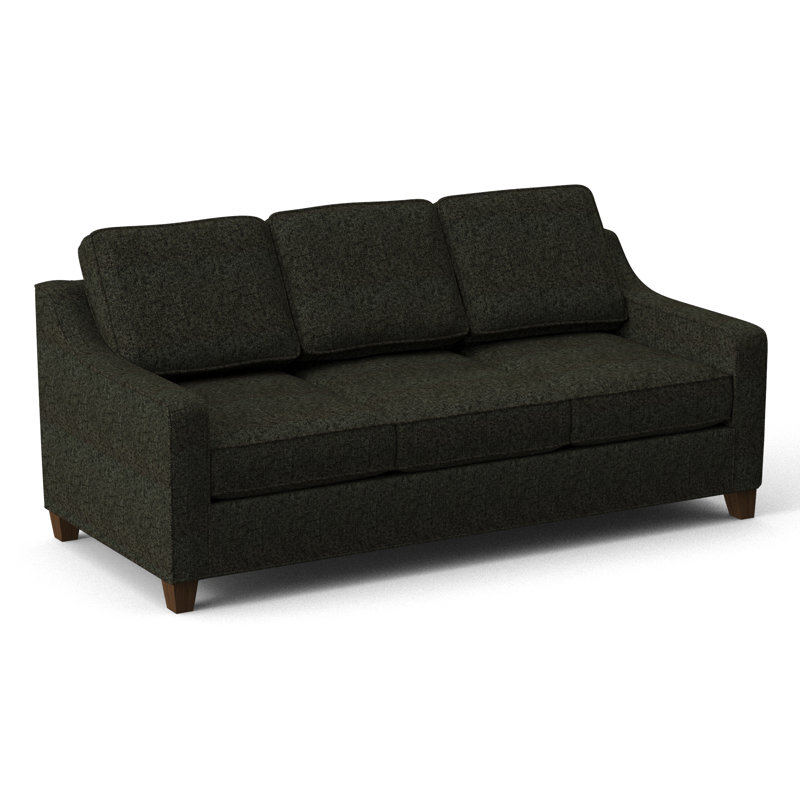 Clark 82" Square Arm Sofa Bed Sleeper with Reversible Cushions, Montana Walnut, Dorset Charcoal, Hybrid