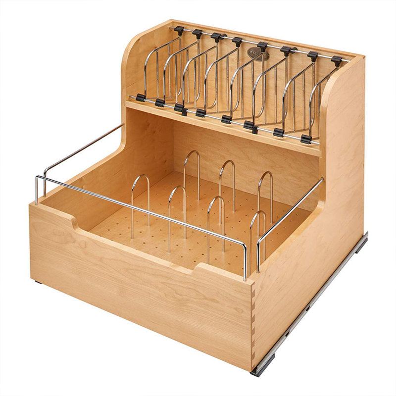 Rev-A-Shelf Food Storage Container Organizer w/ Soft-close, Natural , 20.5" W