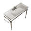 Pied de meuble-lavabo autoportant de 48 po en fer, sans lavabo et robinet, sans couvercle et drain de lavabo, chrome