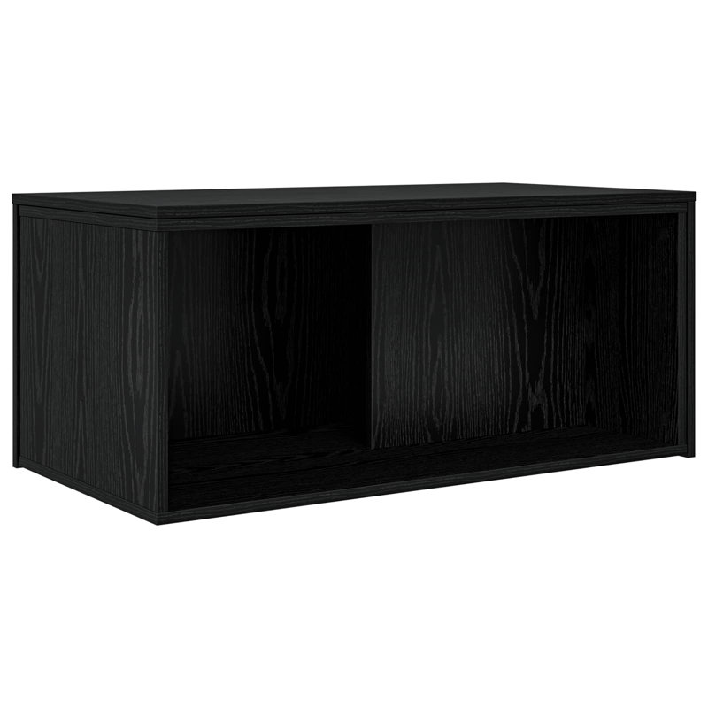 Coffee Table with Storage, Black Oak