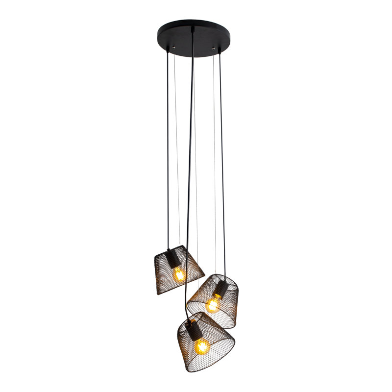 Lucey 3 - Light Black Bell Pendant