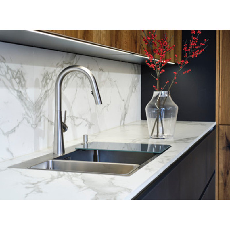 Ludik Single Lever Kitchen Mixer, Stainless Steel