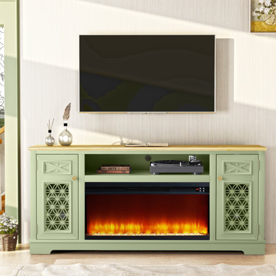 Meuble télé avec foyer