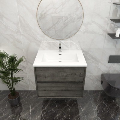 Ensemble de meuble-lavabo mural simple 30 po