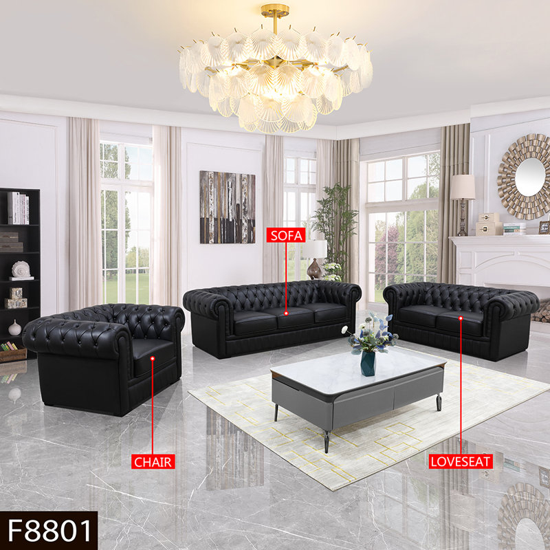 Canapé modulaire en cuir 72,5 po