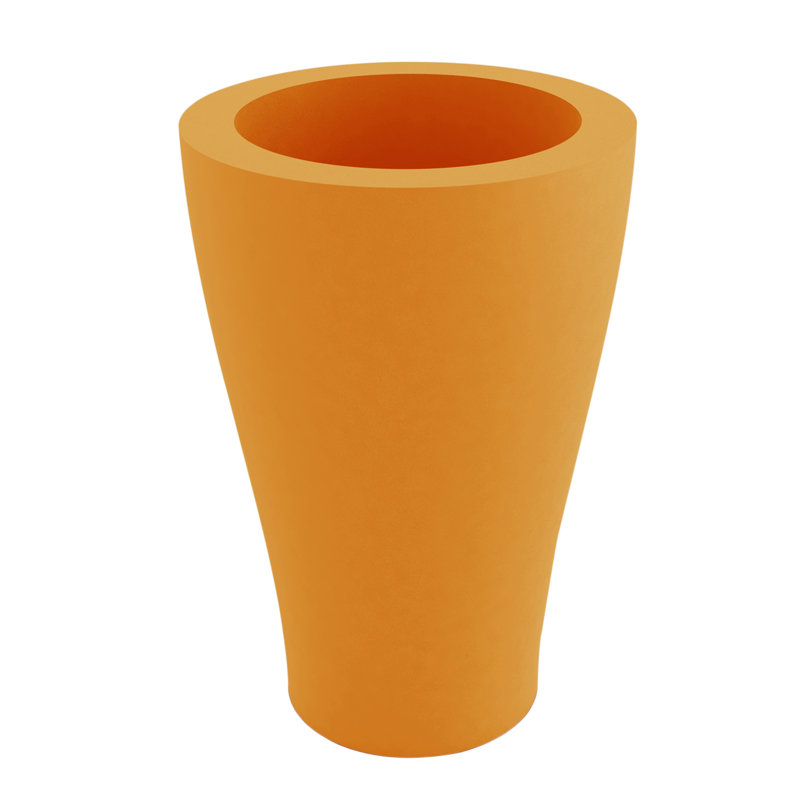 Curvada Resin Pot Planter, Bronze, 33.5" H x 17.75" W x 17.75" D