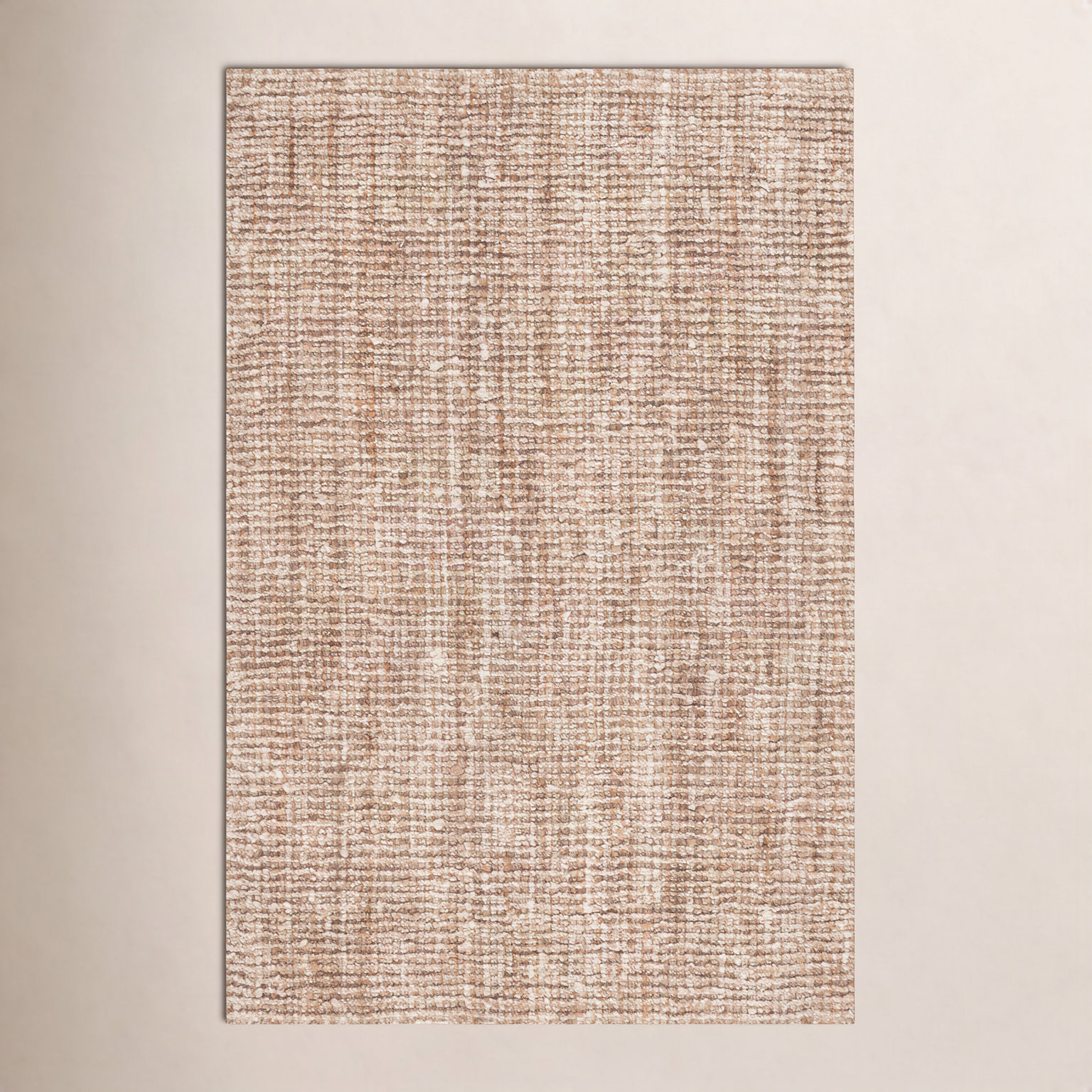 Alda Natural Ivory Hand-Woven Jute Rug, Rectangle 5' x 8'