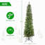 Arbre de Noël au crayon vert 5 pi - Arbre en PVC mince avec 263 pointes, conception compacte, support en métal stable, pour petits espaces et coins-525103060