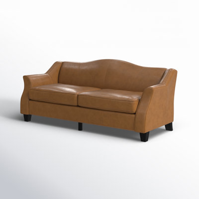 Canapé en cuir véritable 81,5 po Ashantae