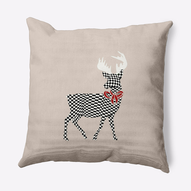 Animal Print Reversible Throw Pillow, TAupe, Yes, 18" x 18"