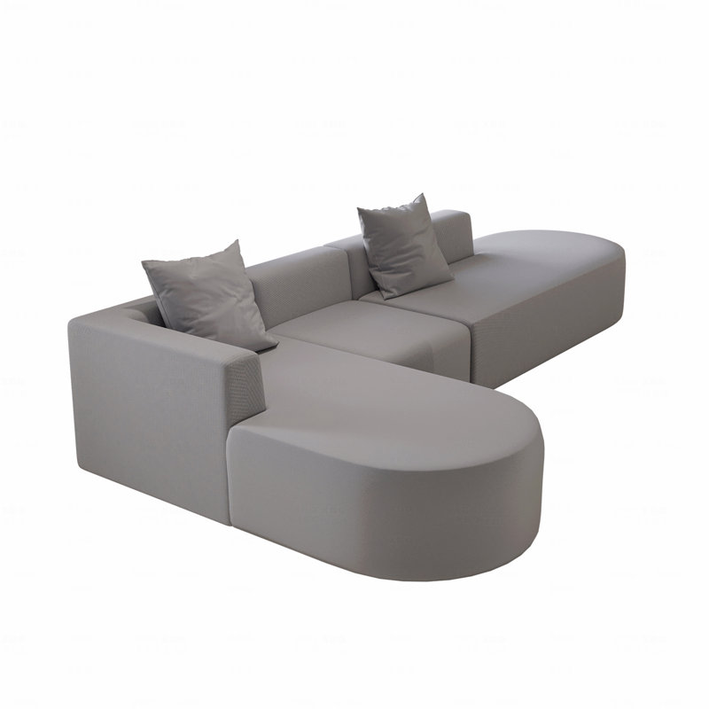Canapé modulaire en L en forme de L, canapé en tissu de velours côtelé désossé de 110 po avec assise très profonde, canapé Cloud Comfy