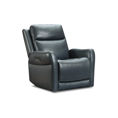 Frances Leather Power Swivel Glider by Southern Motion