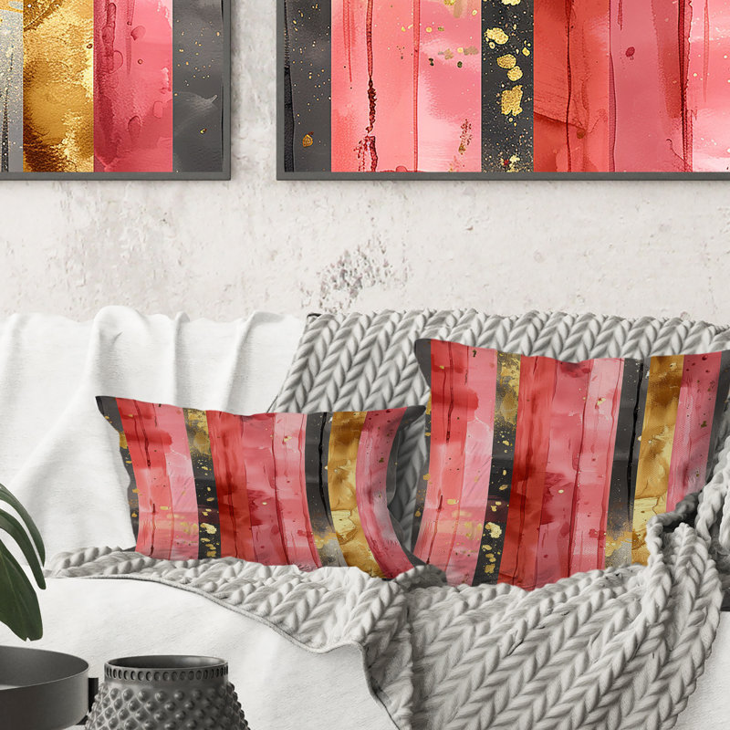 Coussin décoratif Glamour Stripes II - Glam, H 16 po x l 16 po
