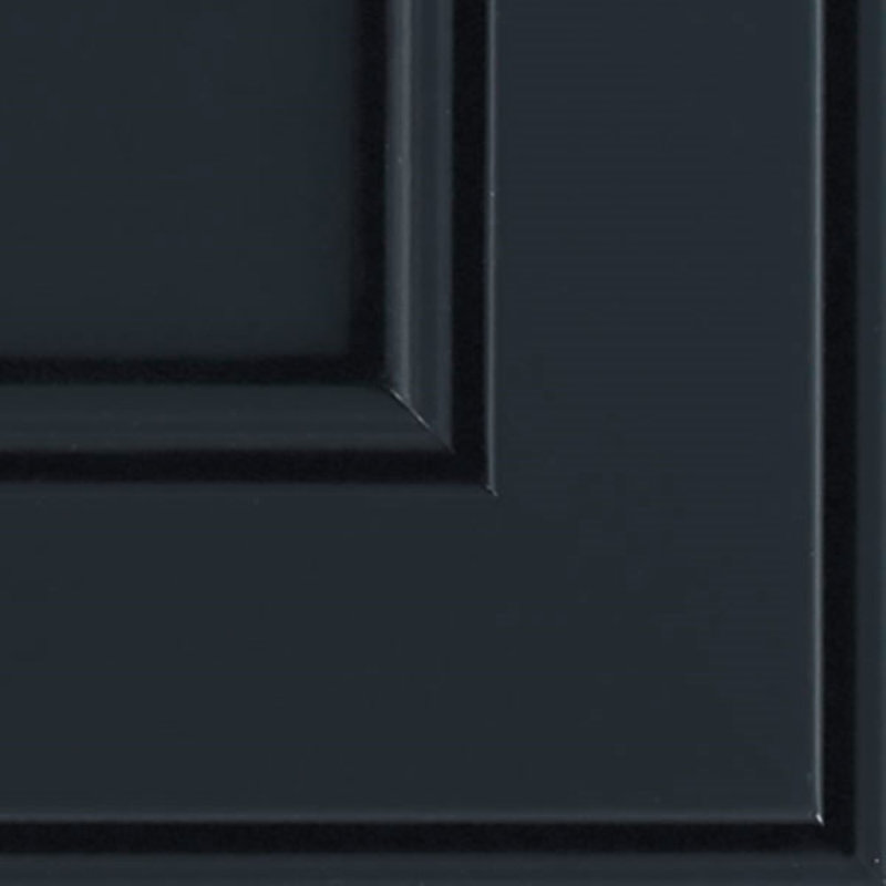 Dwelling Full Access Crescent Door Sample, Gunmetal Blue w/ Black Glaze, Maple