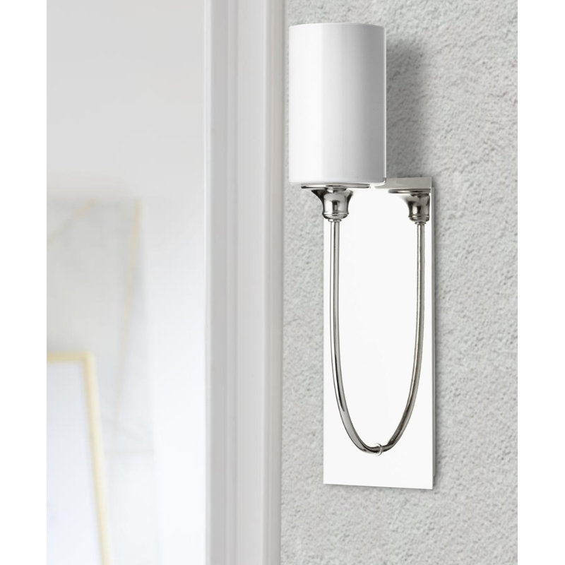 Luminaire de grange 1 lumière Brylan, Nickel poli
