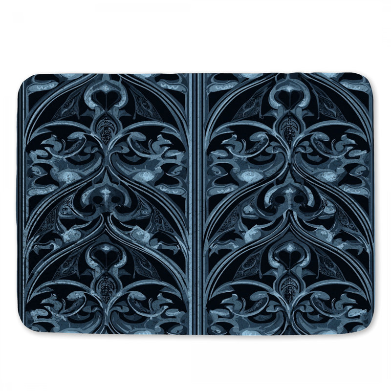 Tapis de salle de bain gothique, L 24 po x l 17 po