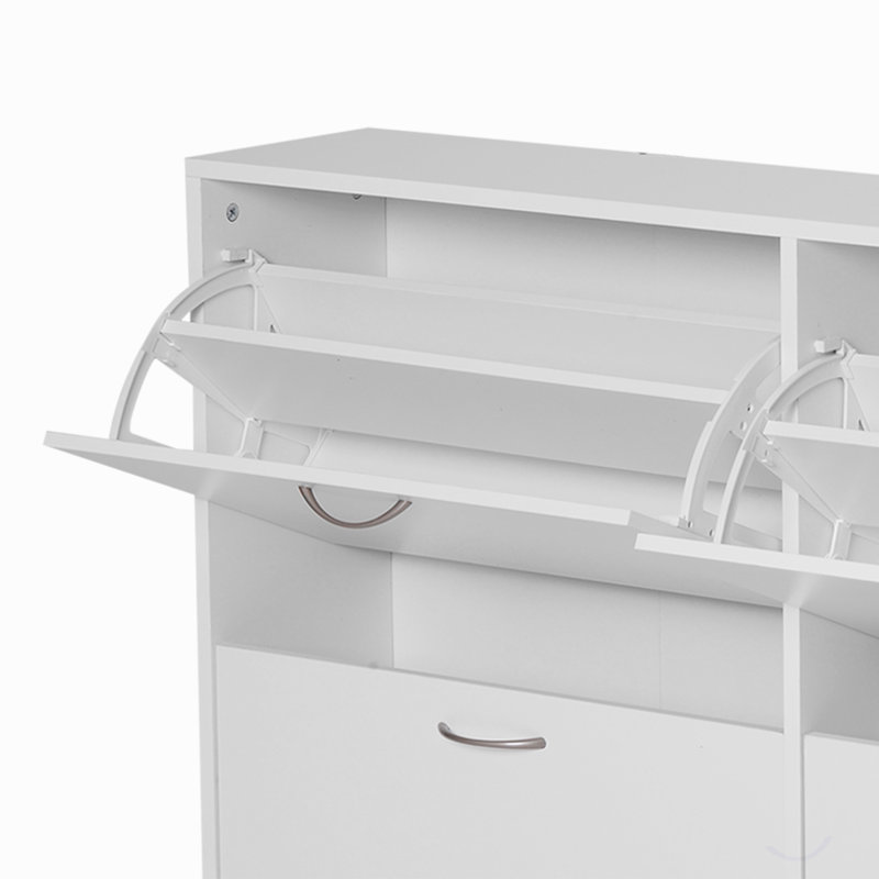 24 Pair Shoe Storage Cabinet, White