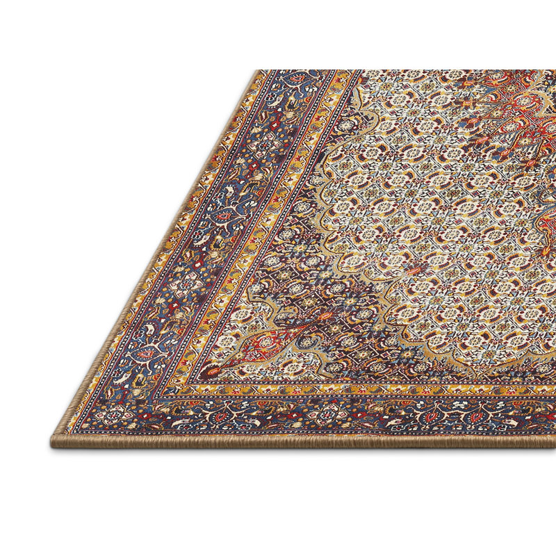 Tapis oriental beige / gris, Rectangle 3 pi x 5 pi
