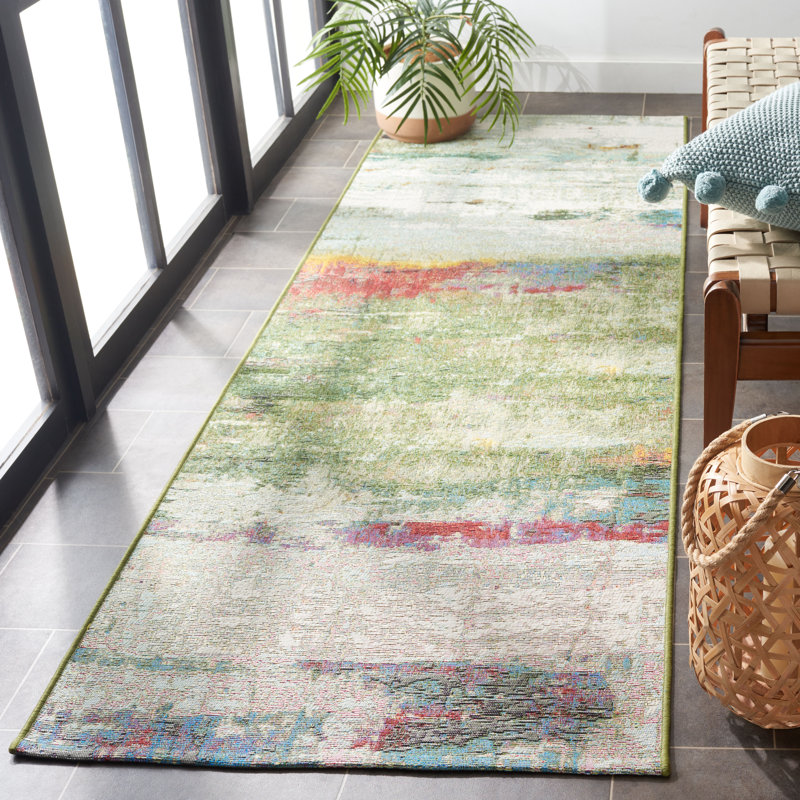 Harigan 500 Performance Abstract Indoor/Outdoor Area Rug, Runner 2'8" x 8'