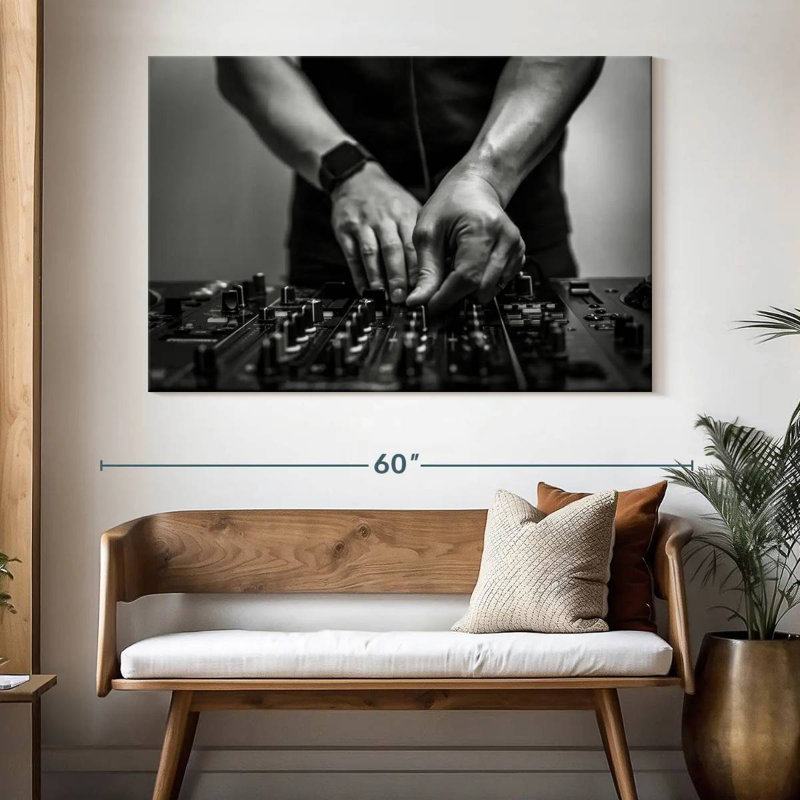 Abarca DJ et table de mixage, H 34 po x l 51 po