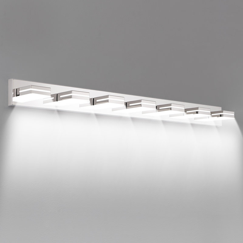 7-Lights Modern LED Vanity Light, Chrome