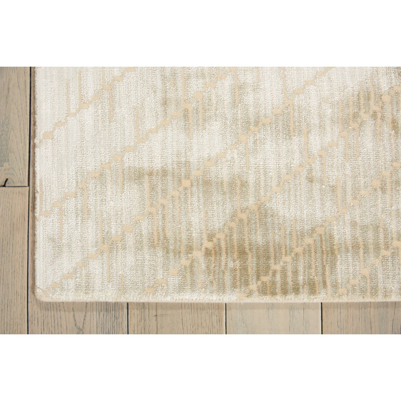 Tapis beige / ivoire Maya Feldspar Mica, Tapis de couloir 2 pi 3 po x 8 pi