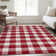 Premium Machine Washable Prisco Red Rug