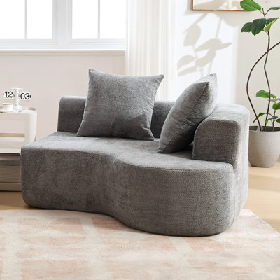 Chaise longue rembourrée incurvée sans siège requise