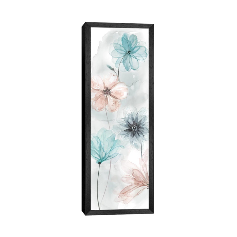 Transparent Rain II by Carol Robinson - Panoramic Print on Canvas, Black Framed Canvas, 152.4 cm H x 50.8 cm W
