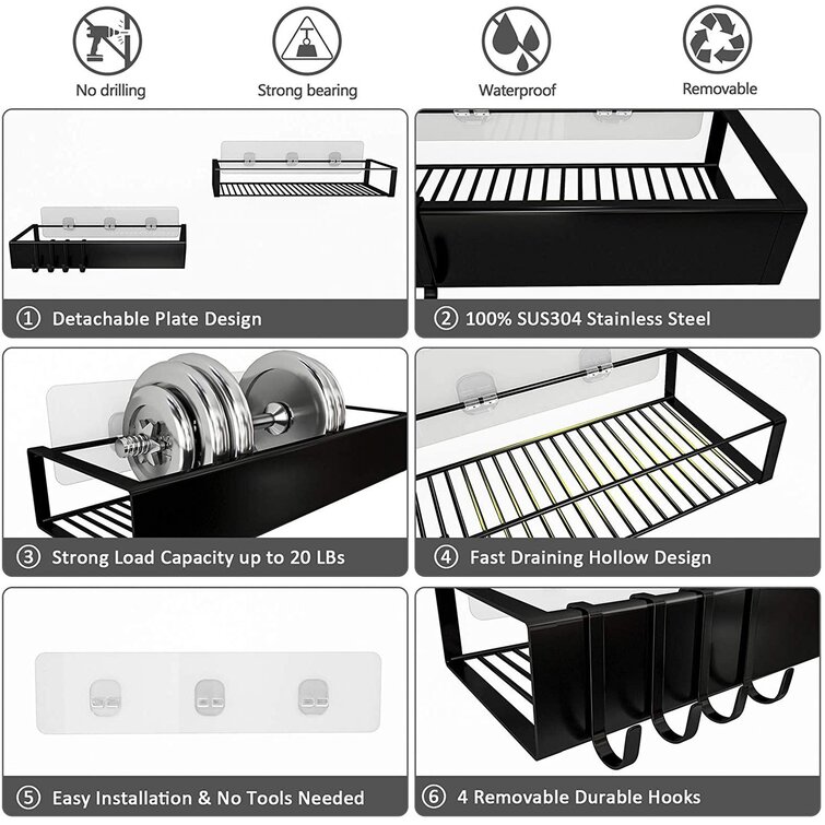 Callula Adhesive Stainless Steel Shower Caddy