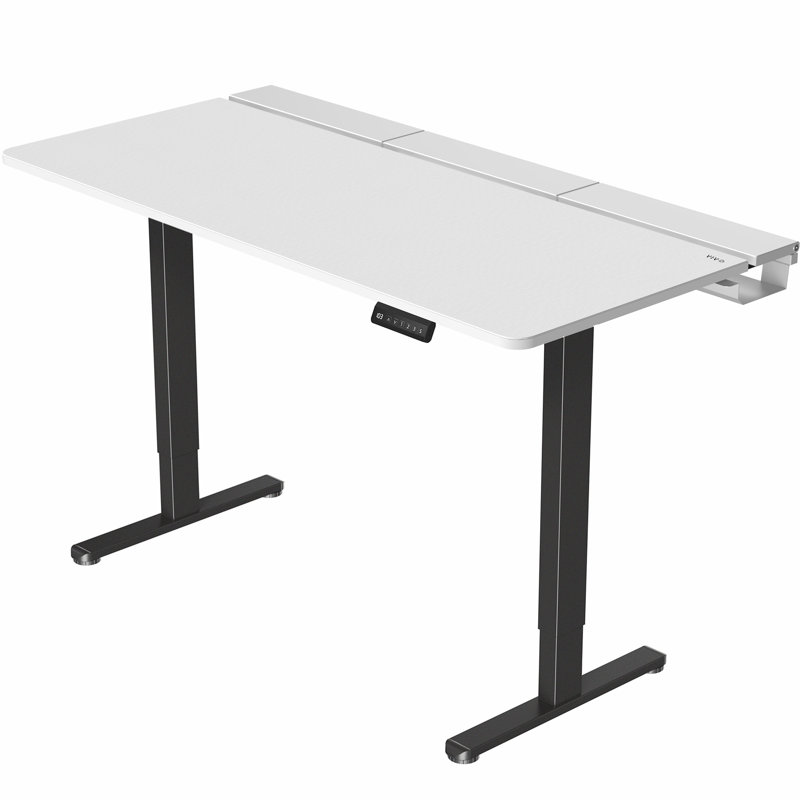Vivo Electric 60" X 30" Desk, White/Black