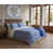Bleu foncé / motif floral blanc