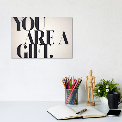 You Are a Gift 1 Piece Wrapped Canvas Wall Art