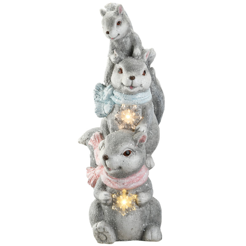 Figurine trio d'écureuil à DEL 19 "The Holiday Aisle®