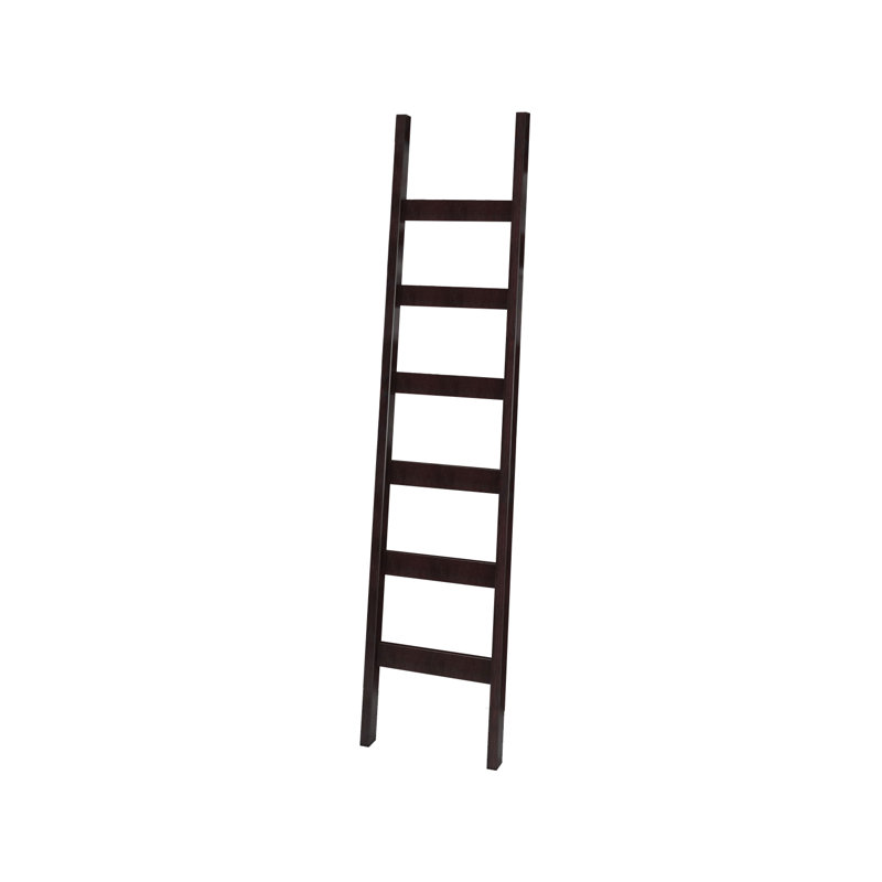Elona 6 - Step Wood Straight Ladder, Havana Brown